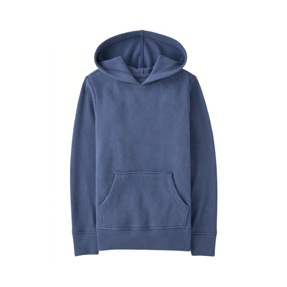 Sudadera con capucha cálida Waffle de cuatro estaciones para niños