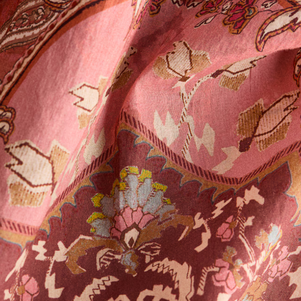 Camisa de algodón con estampado de dama