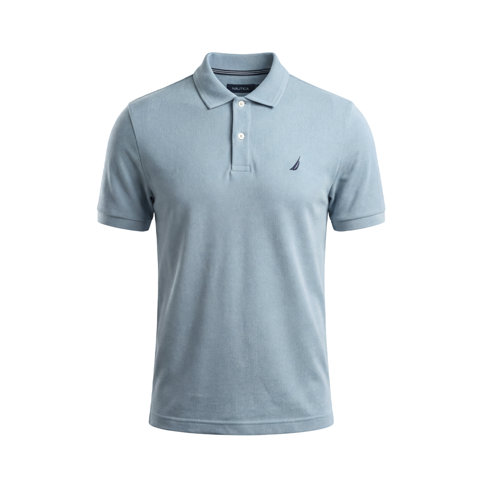 Camisa polo de algodón de manga corta para hombre