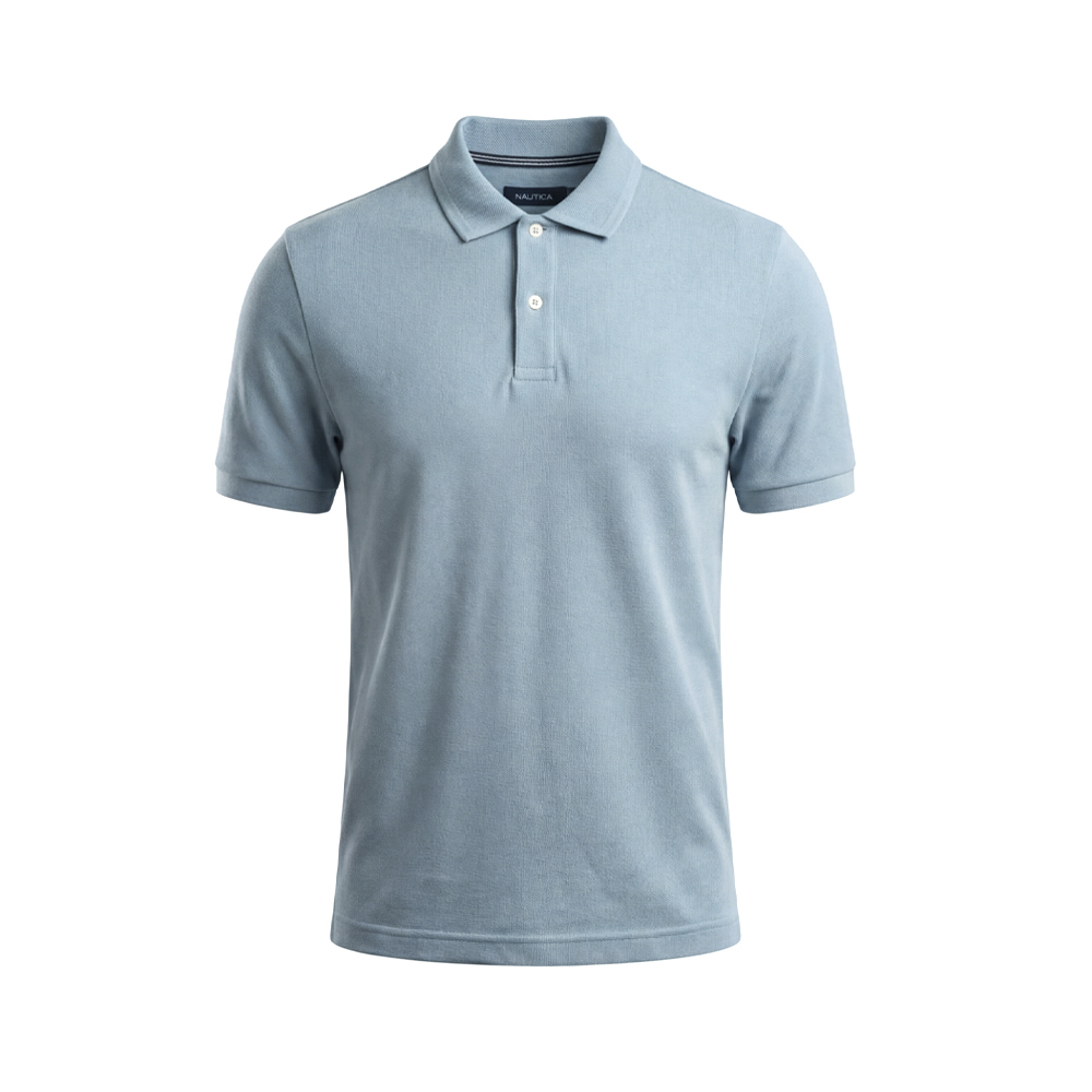 Camisa polo de algodón de manga corta para hombre